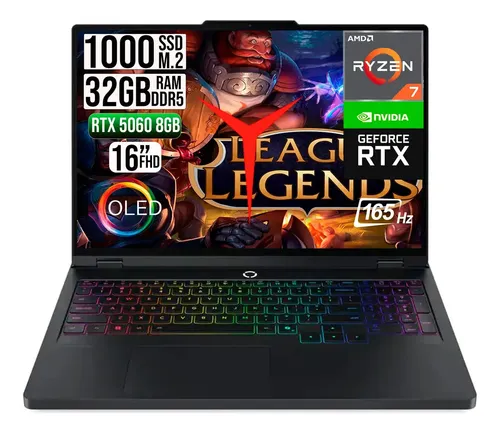Lenovo Legion Pro 5 Amd R7-8745hx Rtx 5060 32gb Ram 1tb Ssd Negro