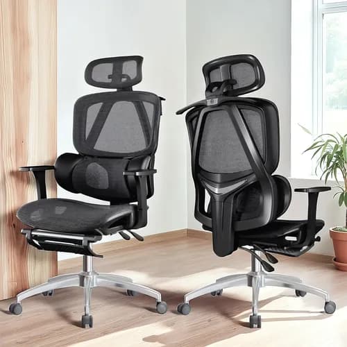 Silla Ejecutiva Ergonómica Oficina Robusta 135° Ouo T70 Lite Color Negrolitenegplt Material Del Tapizado Malla