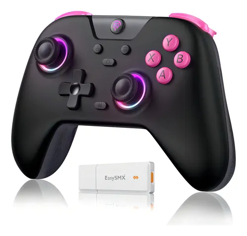 Easysmx X05 Control Bluetooth Inalambrico Gamepad Para Nintendo Switch Pc Android iPhone Móvil,hall Joystick Y Hall Trigger,mando Con 5 Niveles De Vibración Ajustable, Función Turbo