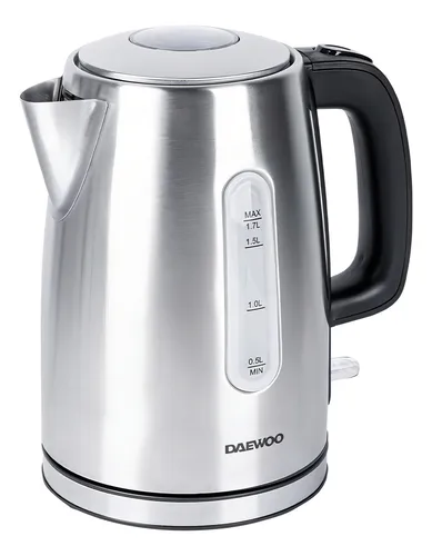 Hervidor De Agua Inalámbrico Daewoo 1.7 L Acero Inoxidable Gris