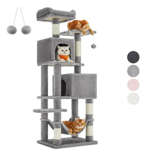 Feandrea Árbol Para Gatos De 155 Cm De Altura Gris Claro Mpc