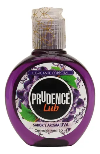 Lubricante Comestible Base Agua Con Sabor Prudence Lub 30 Ml Sabor Uva
