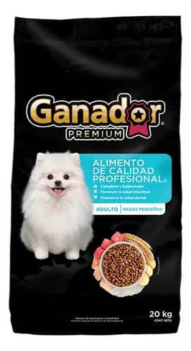 Alimento Para Perro Ganador Premium Raza Pequeña De 20kg