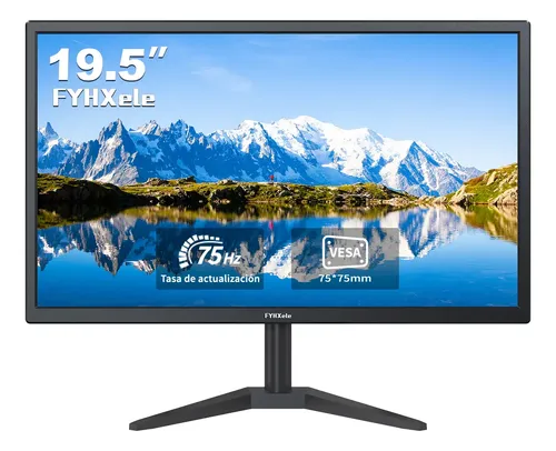 Monitor Fyhxele Pantalla De 19.5 Plano 75hz Hdmi Vesa Negro