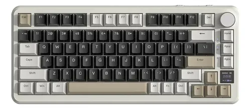 Teclado Mecánico Con Juntas Trimodo Attack Shark X85pro Teclado Beige Idioma Inglés US