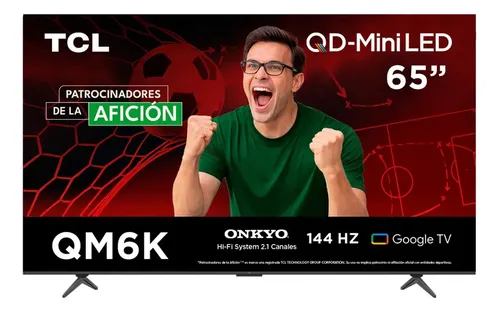 Pantalla 65 2025 Tcl Qd-mini Led 4k Hdr Google Tv Qm6k