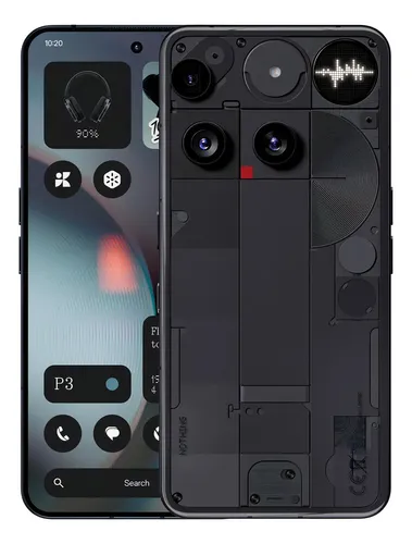 Nothing Phone (3) 12gb Ram 256gb Rom Teléfono 5g Smartphone Snapdragon 8s Gen 4 Pantalla 6.67'' 120hz 4500nits 50mp Triples Cámaras Ip68 Esim Nfc Color Negro