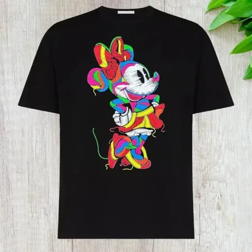 Playera Mickey Mouse Fluorescente Neon Con Luz Negra