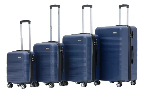 Set 4 Maletas Abs Equipaje Resistente 4 Ruedas Organizadores