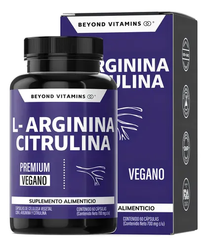 L - Arginina 1000mg + Citrulina + Beta Alanina + Cafeína (de Guaraná) | Aminoácido Esencial + Citrulina Como Precursor De Óxido Nítrico - Pre Entreno- Pre Workout - Vitaminas Mujer / Hombre - 60 Cáps