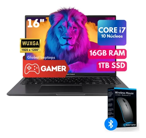 Asus Vivobook Core i7 1355u 1tb Ssd 16gb Ram Pantalla 16 Wuxga 1920 X 1200 Incluye Windows Instalado Laptop Gamer F1605 Con Regalo