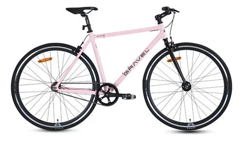 Bicicleta Gravel Fixie R700c Aluminio Color Rosa Tamaño Del Cuadro M