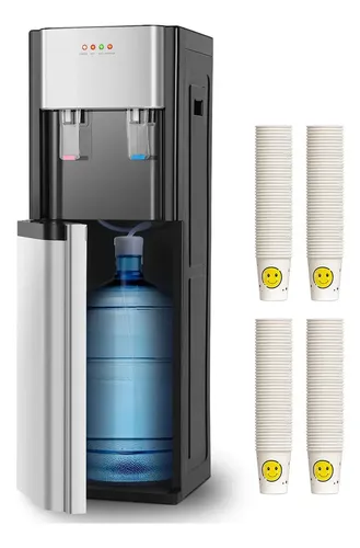 Dispensador De Agua Fría Caliente Oculto Eléctrico Garrafón Buyio, Dispensador de Agua de Carga Inferior con 3 Configuraciones de Temperatura (caliente, fría y ambiente) e Indicador de Botella Vacía