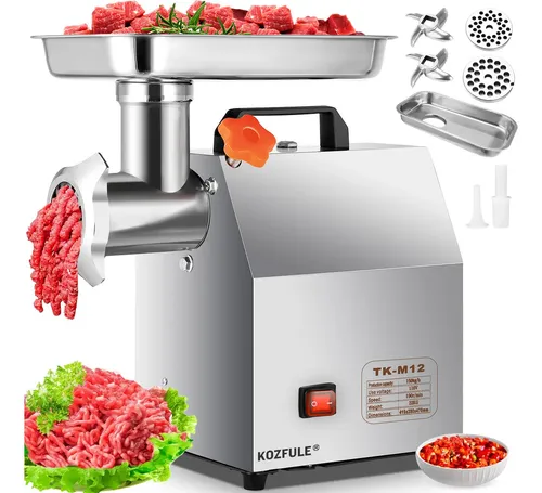 Molino Para Carne Eléctrico Industrial Nobelbird 1.2 Hp Acero Inoxidable 3000W 150Kg/h. Carne picada y verduras. Fábricas, hogares, restaurantes, cocinas, comedores.