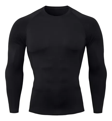 Playera Licra Deportiva Correr Compresión Manga Larga