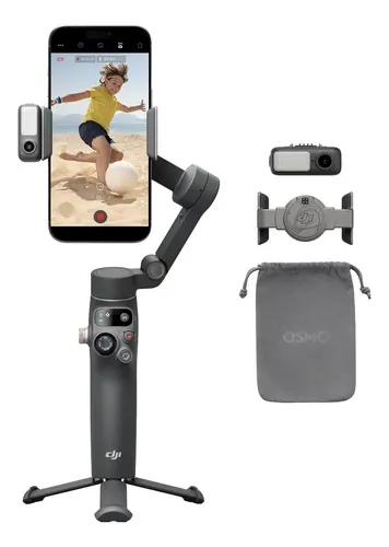 DJI Osmo Mobile 7P para Celular, iPhone, Android, Seguimiento Nativo, Iluminación, Estabilizador de teléfono de 3 Ejes, Inicio rápido, Edición con un Toque, Brazo Extensible