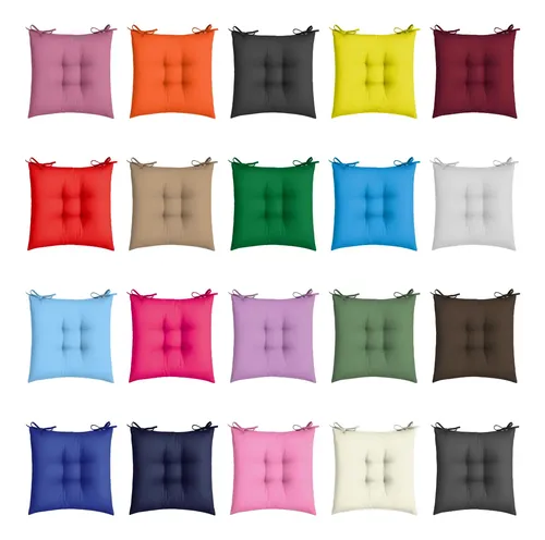 Cojines Para Silla Comedor 40x40 Cm Varios Colores 4 Piezas