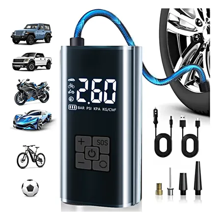 Compresor Aire Portátil Bomba Aire Inflador Eléctrica Auto