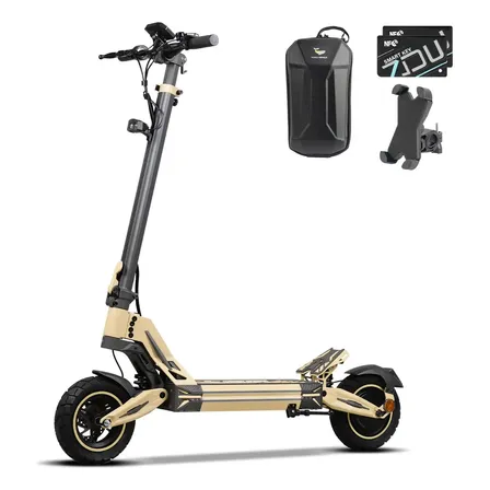 Scooter Patín Eléctrico 50km/h 1200w Max. Honey Whale G2pro Color Caqui