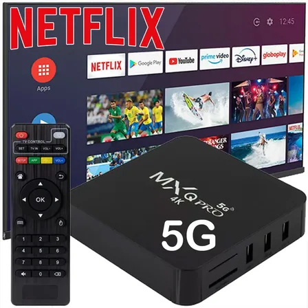 Conversor Smart Tv Box 8 Gb Ram Pro 4k - Android 10 Negro