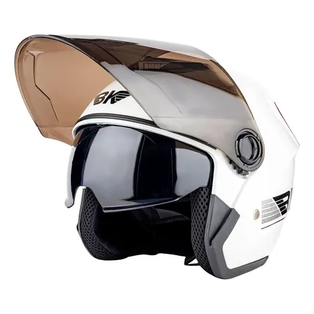 Casco Moto Doble Visor Certificado Abatible Antireflejante