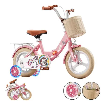 Bicicleta Infantil Plegable De R16 Ideal Para Niños 4a6 Años
