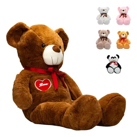 Oso De Peluche Teddy Grande Abrazable Corazón 1 Metro