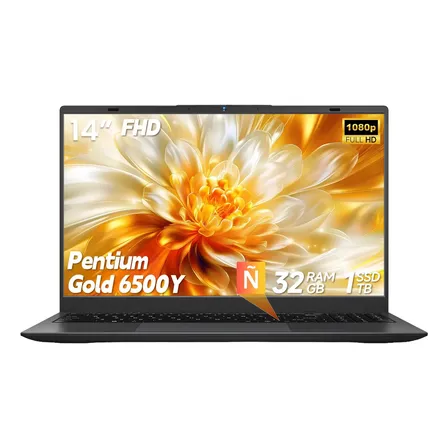Qaelixnote Laptop Intel Pentium Gold 6500y 32gb Ram 1tb Ssd