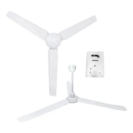Ventilador De Techo 3 Aspas Metálicas 5 Vel Adir 2070 Color De La Estructura Blanco Color De Las Aspas Blanco Diámetro 56 Material De Las Aspas Metal 1.422 M