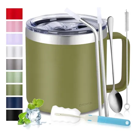 Vaso Térmico 14oz De Acero Inoxidable Taza Para Café 414ml