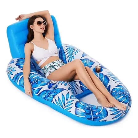 Flotador Inflable Flotante Para Piscina Con Respaldo De Adul