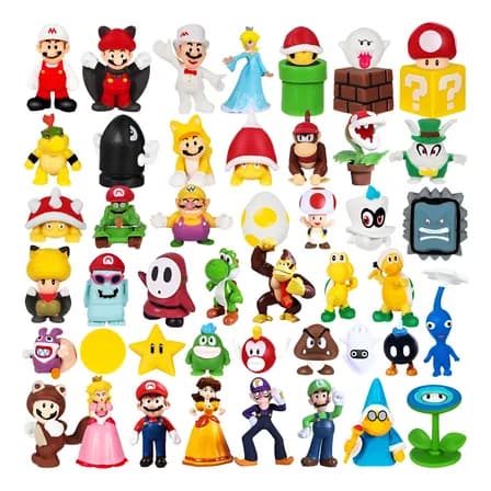 Super Mario Bross, Luigi, Yoshi, Juguetes Ninos 48 Piezas