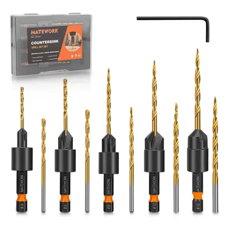 Kit 11 Broca Avellanadora Madera 4flauta Mejorada Carpintero