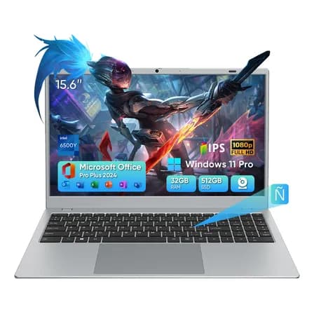 Laptop 32gb Ram 512gb Intel 6500y 15.6' Win 11 Pro Notebook