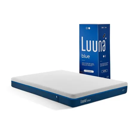 Colchón En Caja Luuna Blue Queen Size, Memory Foam, Blanco 150x190x24cm