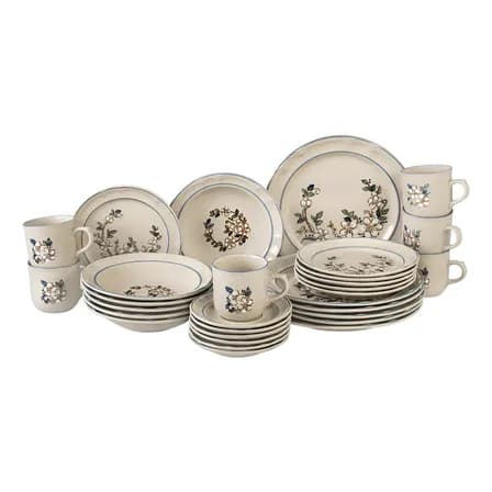Vajilla De Mesa Porcelana Victoria Santa Anita Color Crema 30 Pz/6 Personas