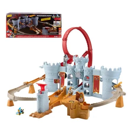 Hot Wheels Mario Kart Pista De Juguete Castillo Bowser Castillo Bowser Castillo De Bowser Multicolorido
