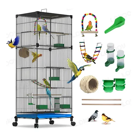 Sets 12 Jaula De Metal Para Pájaro De Loro/jaula De Canario