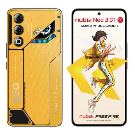 Celular Nubia Neo 3gt 5g, Camara Dual 50 Mpx + Ia, Ram 8 Gb + 12 Gb Dinámica, Memoria Interna 256 Gb Amarillo