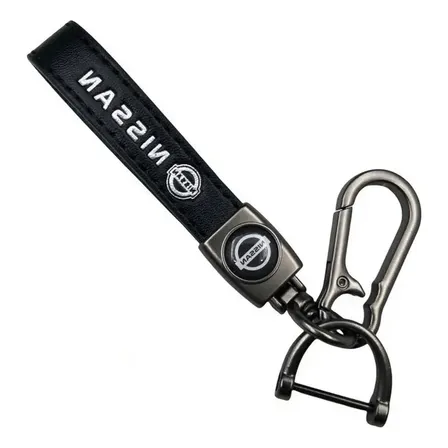 Llaveros Universal Para Auto, Personaliza - Cuero Negro