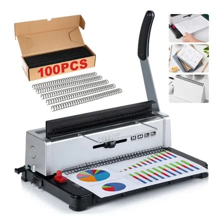 Engargoladora 100 Metal Arillos 34 Hoyos 3/8 Engargoladora Kacota Plateado