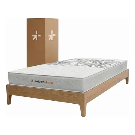 Colchón Individual Ortopédico Híbrido Con Resortes Y Memory Foam 18cm Blanco