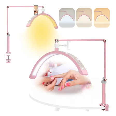 Lámpara Led Media Luna Para Manicuría Y Estética De Mesa