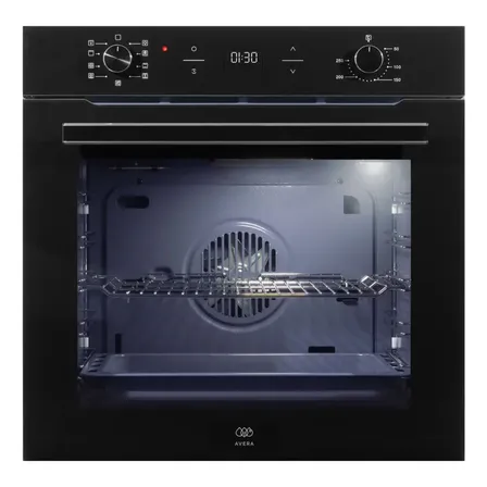 Horno Eléctrico Empotrable Con Freidora De Aire 75l Hel75fc Negro
