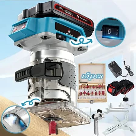 Router Madera Inalámbrica Rebajadora Rebajadora 2 Baterías