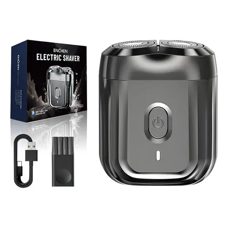 Rasuradora Eléctrica Recargable Usb Enchen Mini 6, Afeitadora Portátil Para Hombres, Uso Seco Y Húmedo, Negro