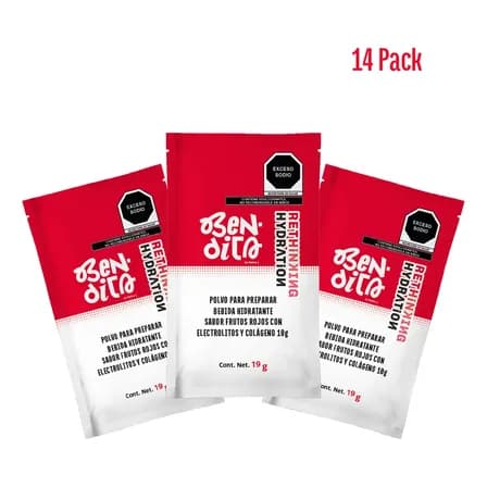 Electrolitos Con Colágeno | Bebida Hidratante En Polvo | 850mg Electrolitos Y 10g Colágeno Hidrolizado | 650mg Sodio | Sin Azúcar | Hidrátate Y Fortalece Articulaciones | 14 Porciones Bendita
