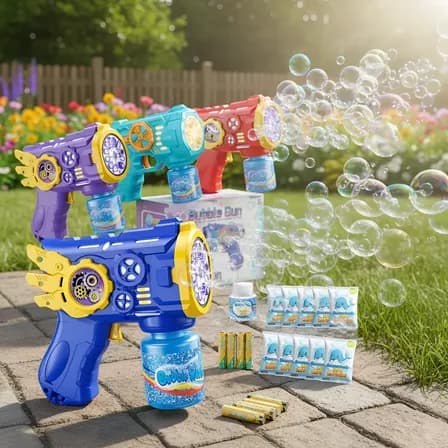 Pistola De Burbujas Eléctrica Burbujasniños Liquido Burbujas