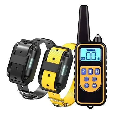 2 Collar Entrenador Electrico Para Perros, Control Remoto