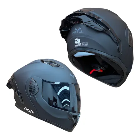 Casco Xbull Original Abatible Mica Humo Aleron Deportivo Dot